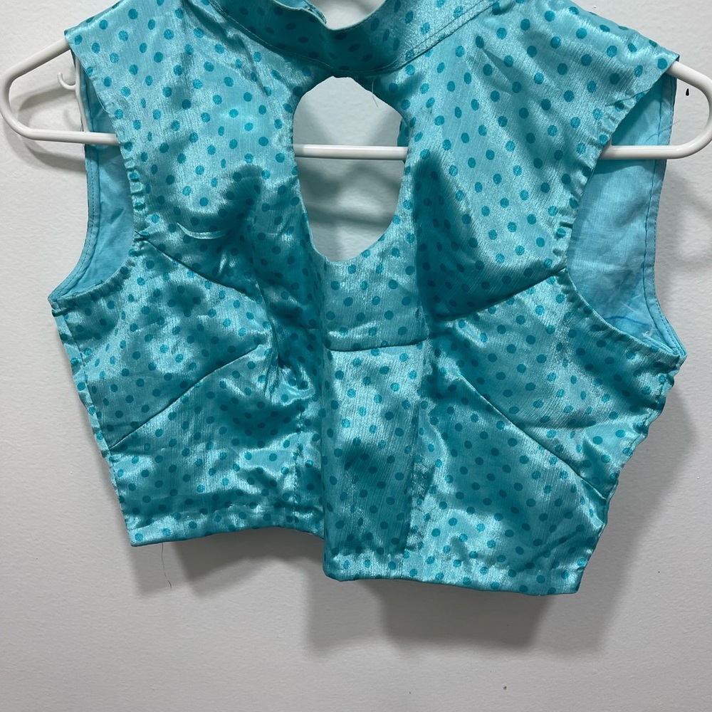 STYLUS Blue Polka Dot Blouse